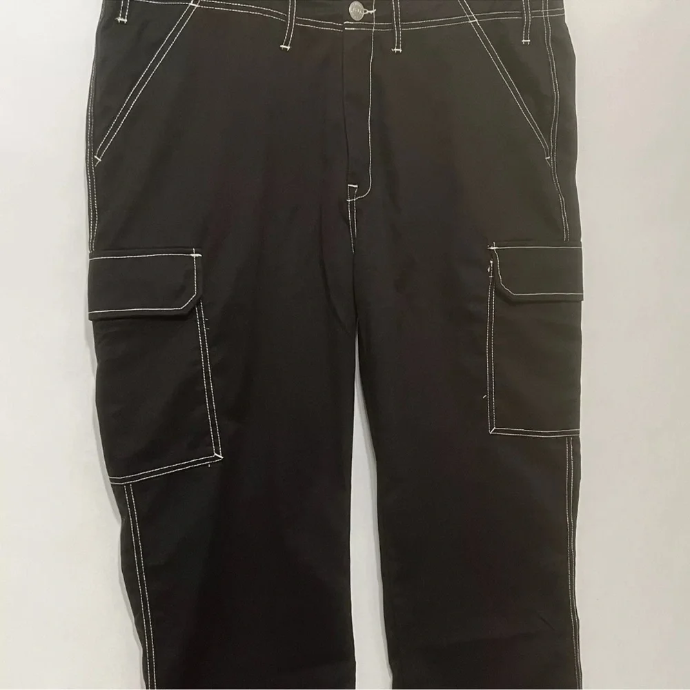 True Religion Cargo Pants Jet Black Big Stitch‎